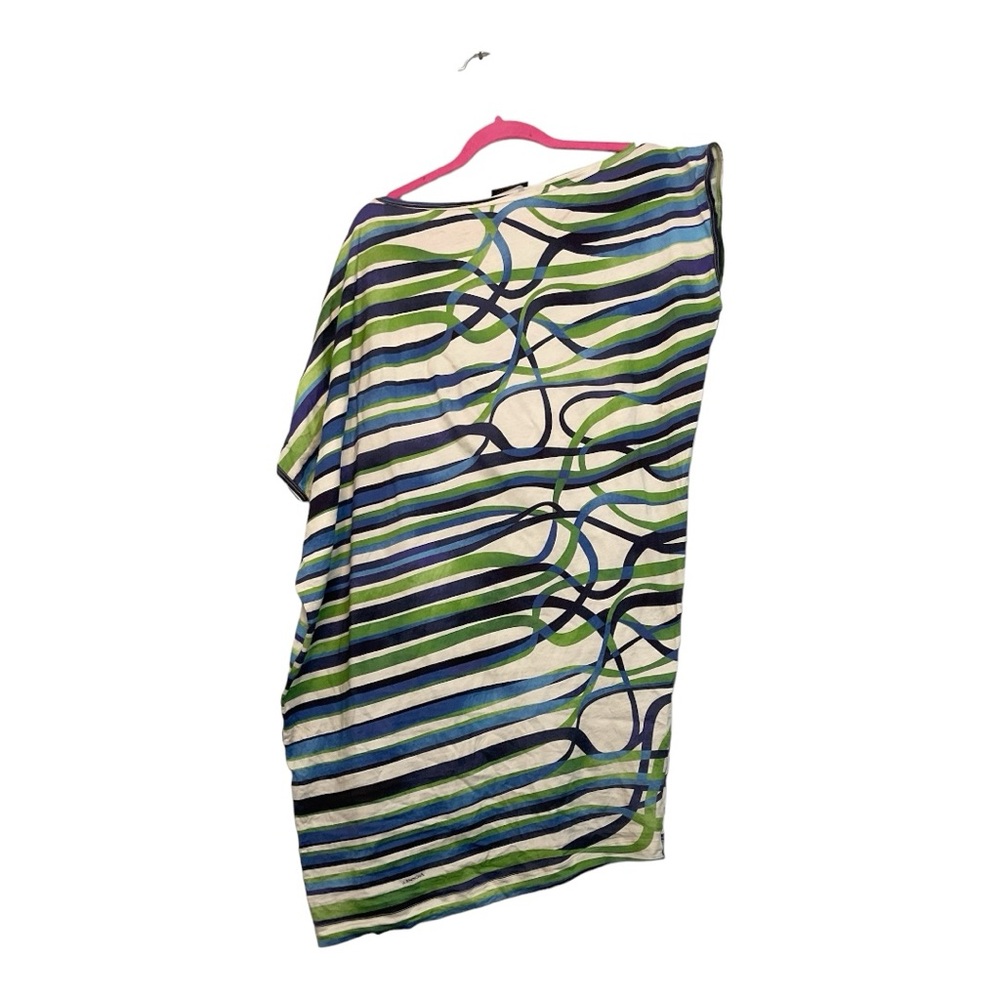 Vionnet Multicolor Striped Assemetrical Mini Dress